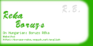 reka boruzs business card